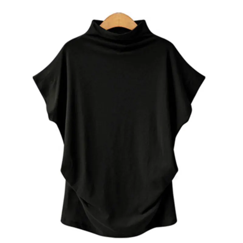 Крылья Летучей Мыши Топ Больше Плюс Сайз Майка Для Женщина 4xl 5xl 6xl Одноцветный Сплошной Цвет Простой Футболка Макет Шеи Водолазка Черепаха Шея Короткий Рукав Туника Свободный Элегантный Утонченный Футболка