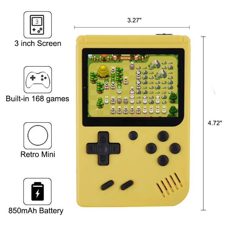 Ретро Мини Портативная портативная игровая консоль для игроков 3 0 дюймов игровой