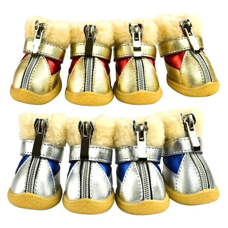 Fashion Pet Yorkie Winter Dog Shoes Waterproof Rain Shoes for Small