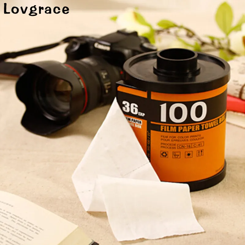 

Free Shipping Creative Kinetoscope Film Tissue Box Zakka Napkin Holder Car Home Decor Towel Papers Storage Kleenex Box Gift