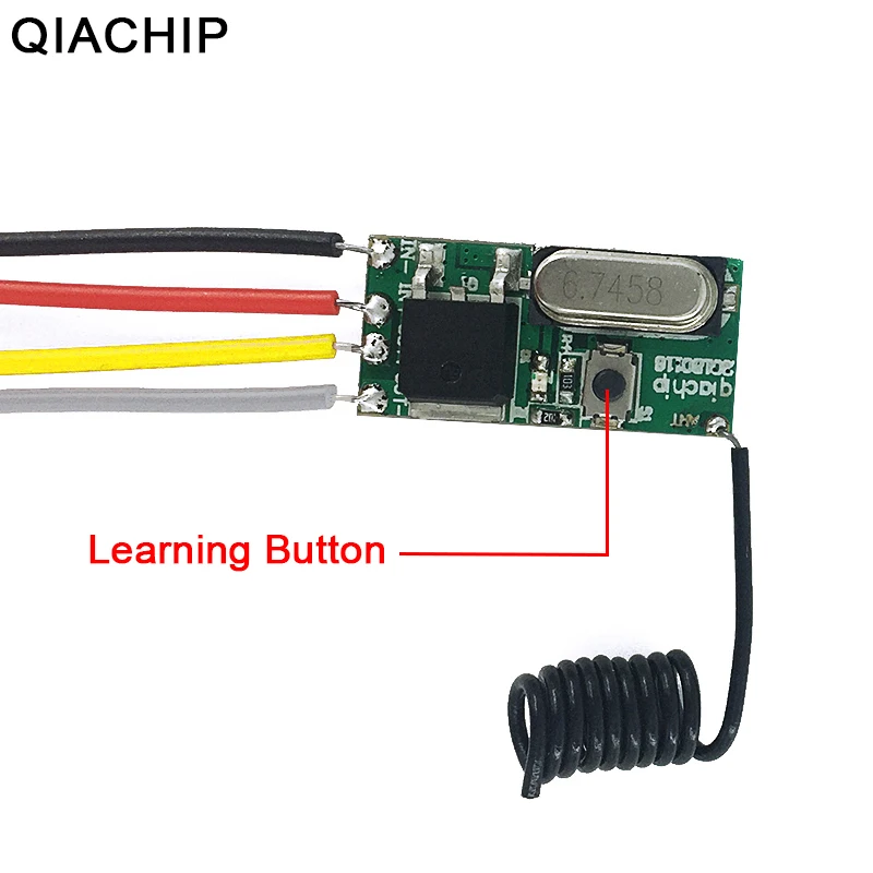 

Universal Wireless Remote Control SwitchQIACHIP 433 Mhz 1CH RF Relay Receiver Micro Module LED Light Controller DC 3.6V-24V DIY