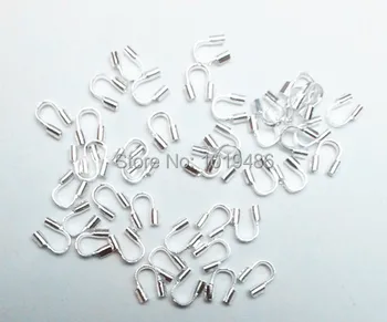 

1000pcs/lot U shape metal Wire Guard Guardian Protectors loops Jewelry findings accessory for child's necklace