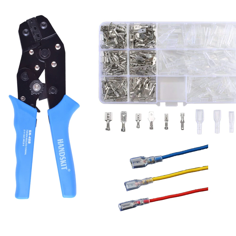 Blue SN-48B MINI EUROP STYLE Crimping Tool Crimping Plier 0.5-1.5mm2 Multi Tools