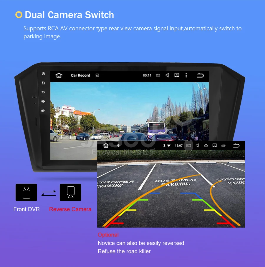 Discount Android 8.0 Car DVD Player GPS Glonass Navigation For Volkswagen Passat Magotan 2015-2017 Auto  Radio RDS Audio Video Stereo 13