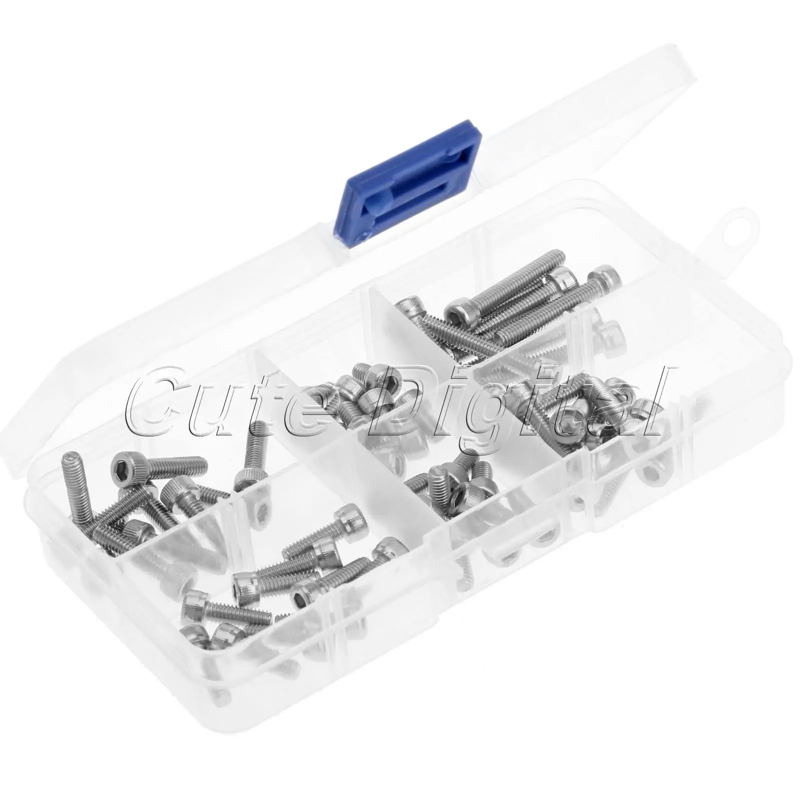 60pcs/set M4 Stainless Steel Screw Hex Socket Head Cap Screws Hardware