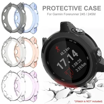 

1Pcs Fashion Soft TPU Watch Case Bracelet Protective Watch Cover Hard Shockproof Screen Protector For Garmin Forerunner 245M/245