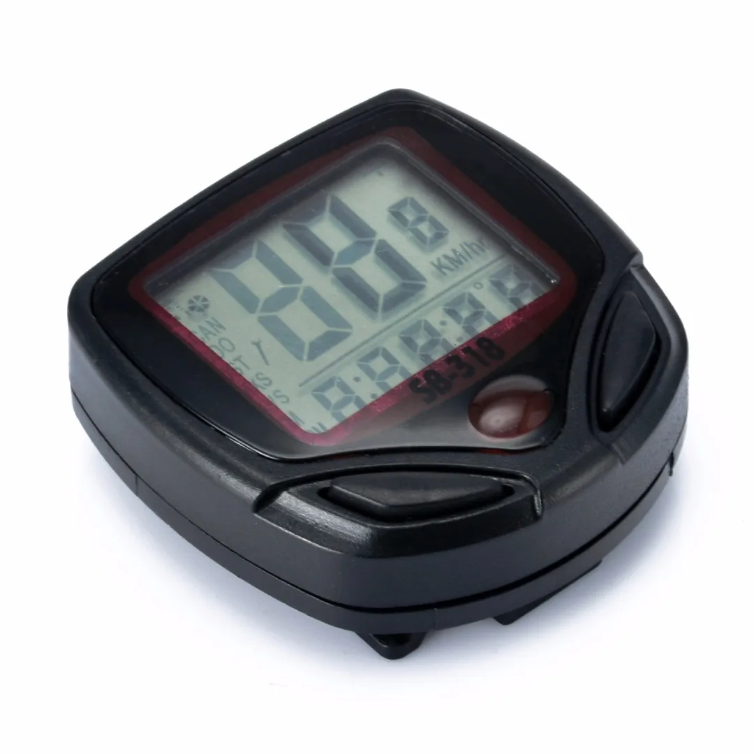 Bicycle Computer Bike Bicycle Cycling Wired LCD Computer Odometer Speedometer Stopwatch Waterproof Black Cycling Accessories