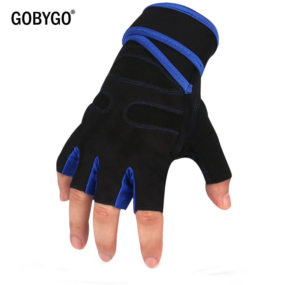 GOBYGO 1 пара фитнес перчатки для занятий тяжелой атлетикой перчатки для спортзала ручка спортивные перчатки противоскользящие упражнения Велоспорт запястье