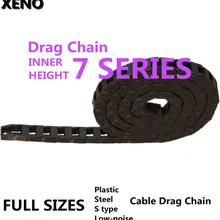 Трансмиссионная цепь 7x7/15 10x10/15/20 Вт, 30 Вт, 40 Пластик Транспортировочная лента для изготовления нейлоновых кабельных Цепной провода несущей с концевой разъем