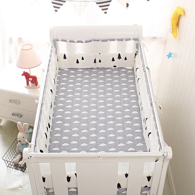 Ins Summer Breathable Cradle Protector Crib Enclosure Collision Crib Bed Sides Baby Crib Clothes Baby Products Children's beds (4)
