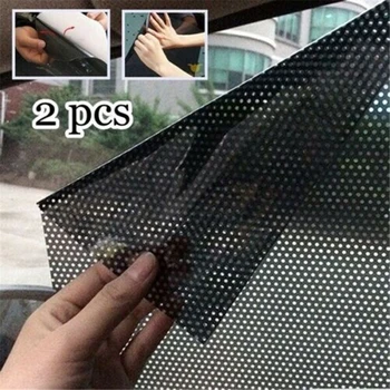 

2pcs Sun Block Film Anti-UV Car Static Sunshade Stickers Window Glass Self-stick Sunscreen Curtain Insulation Car Sunroof Shade