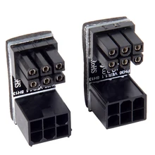 Atx 6pin Female To 6pin Male 180 градусов угловой адаптер питания для настольных компьютеров карта изображения