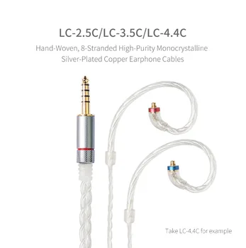 

FIIO LC-2.5C / LC-3.5C / LC-4.4C MMCX Hand-Woven 8-Stranded High-Purity Mono crystalline Silver-Plated Copper Earphone Cables