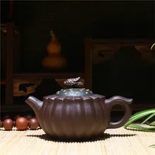 140 мл Заводские Подлинная Исин фиолетовый глина Чай горшок Китайский кунг-фу Zisha Чай горшок подарочной коробке Вышивка Крестом Пакет