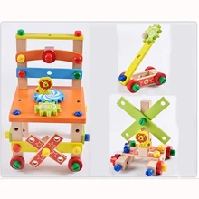 Toys Blocks Matching Bricks Kids Intelligence Educational diversification wood Assembly disassembly chair Toys for Children