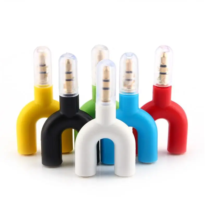 

U/Y shape 3.5mm Stereo Splitter Audio Earphone Headset Microphone Adapter High Quality for Smartphone Mobile Phone