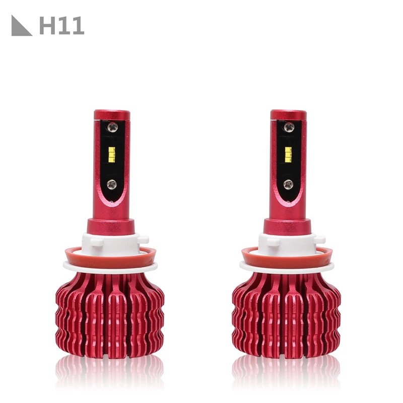 

H11 X9 2Pcs Car LED Headlight Bulbs 6000K 36W 1800LM LED Headlamp Fog Light red