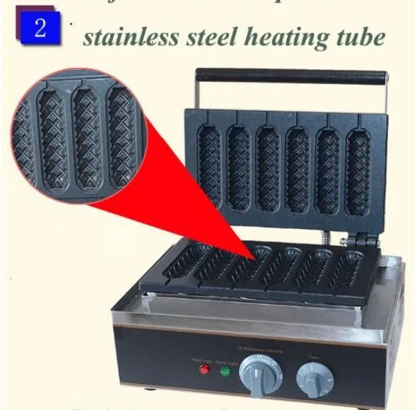 Бесплатная доставка 110/220 В антипригарным французские булочки хот-дог Лолли палку машина хот-дог формы мозоли вафельница