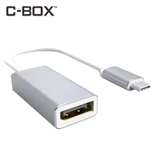 

C-BOX Type C to DisplayPort Converter Video Audio for MacBook Samsung Galaxy S8 Mate10 Pro Aluminium alloy USB C DP Adapter