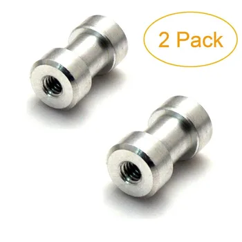 

2 Pack Camera 1/4" 1/4 inch to 3/8" 3/8 inch Female Threaded Screw adapter for Tripod Light Flash Stand Bracket