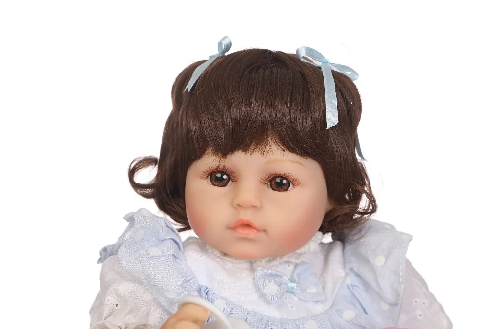 NPK 47 см куклы reborn Мягкие силиконовые виниловые Детские bebe Принцесса bonecas красивая