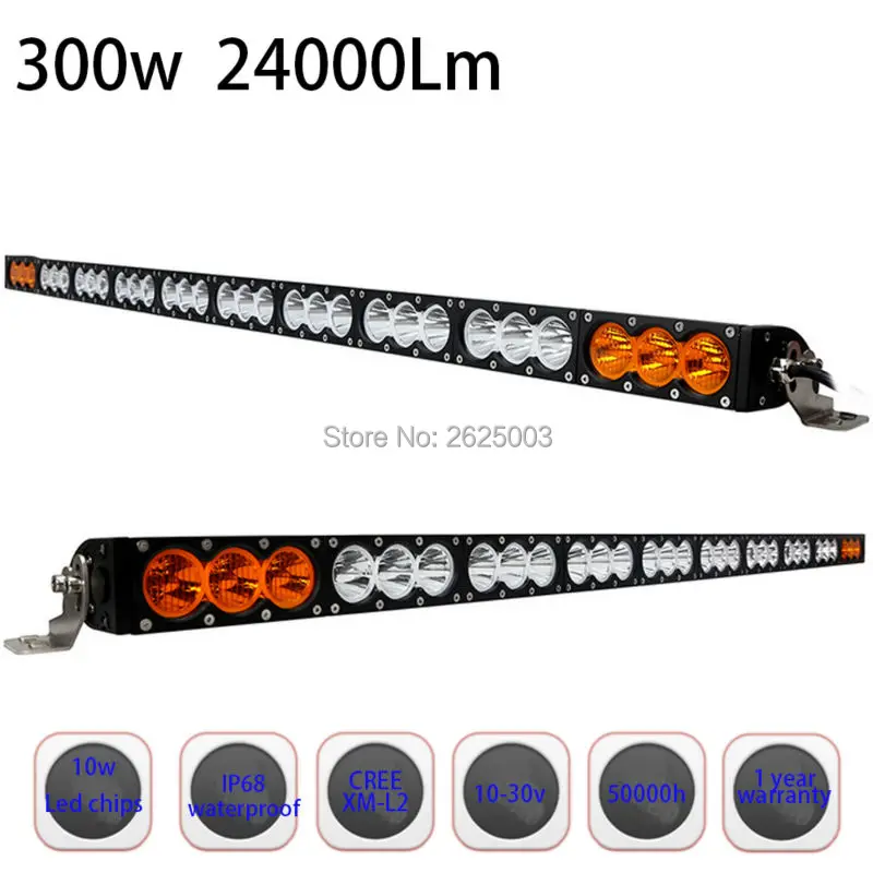

300W 54inch Dual Color Single Row Led Light Bar Work Driving Lamp with Fog Function for Volkswagen Toureg SUV ATV UTV Truck