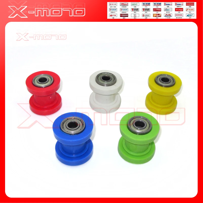 2pcs of 8mm 10mm Chain Roller Slider Tensioner Wheel Guide Pit Dirt Mini Bike Moto Atv High Quality M8 M10 Free