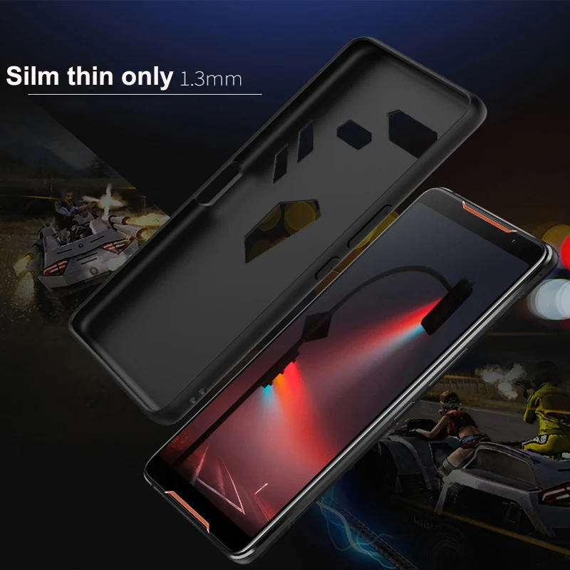 Чехол для ASUS ROG Phone ZS600KL, мягкий силиконовый чехол для ASUS ROG Phone Z01QD, полноэкранная черная пленка из закаленного стекла