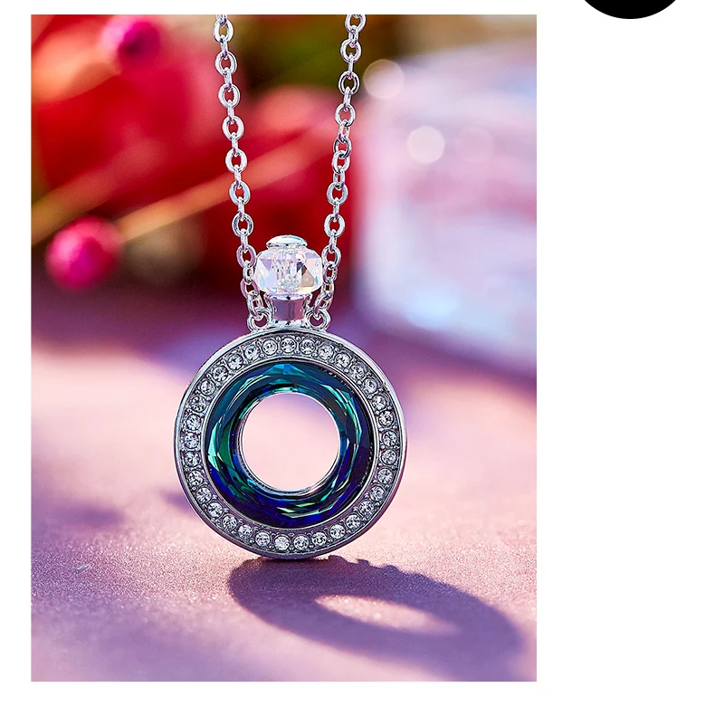 CDE украшенное кристаллами Swarovski Ожерелье Подвеска флакон духов ожерелье женское изысканное ювелирное изделие подарок на день матери