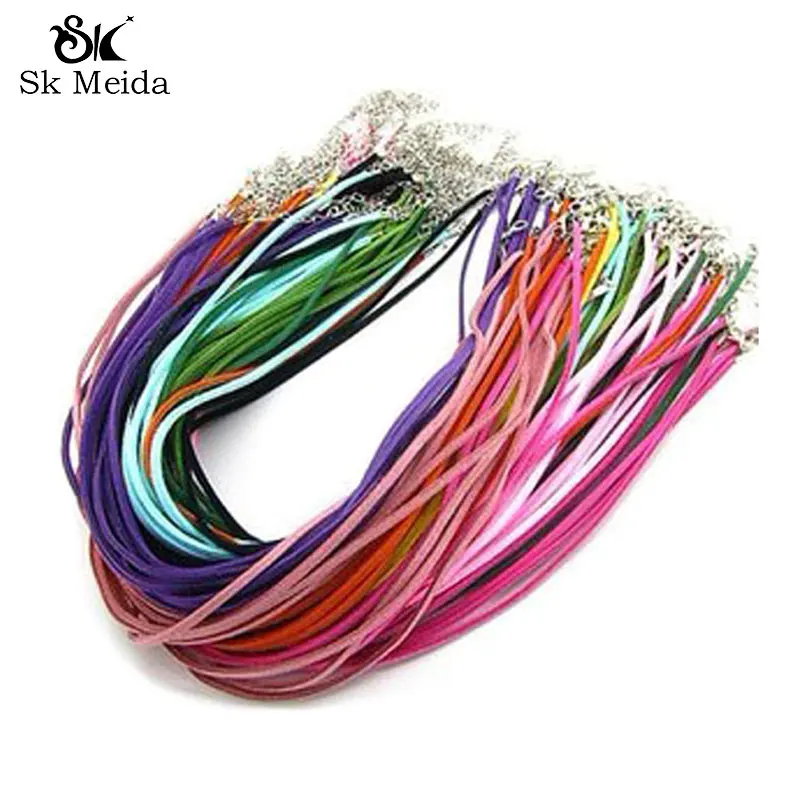 20pcs/lot 18"*3mm Mix Color Suede Cord Necklace Materials To Make Necklaces Colares Cuerda