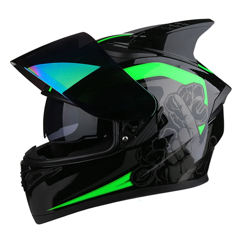 Высокое качество moto rcycle полное лицо гоночный шлем casco moto четыре сезона универсальный для мужчин и женщин casco moto cross capacete - Цвет: c10