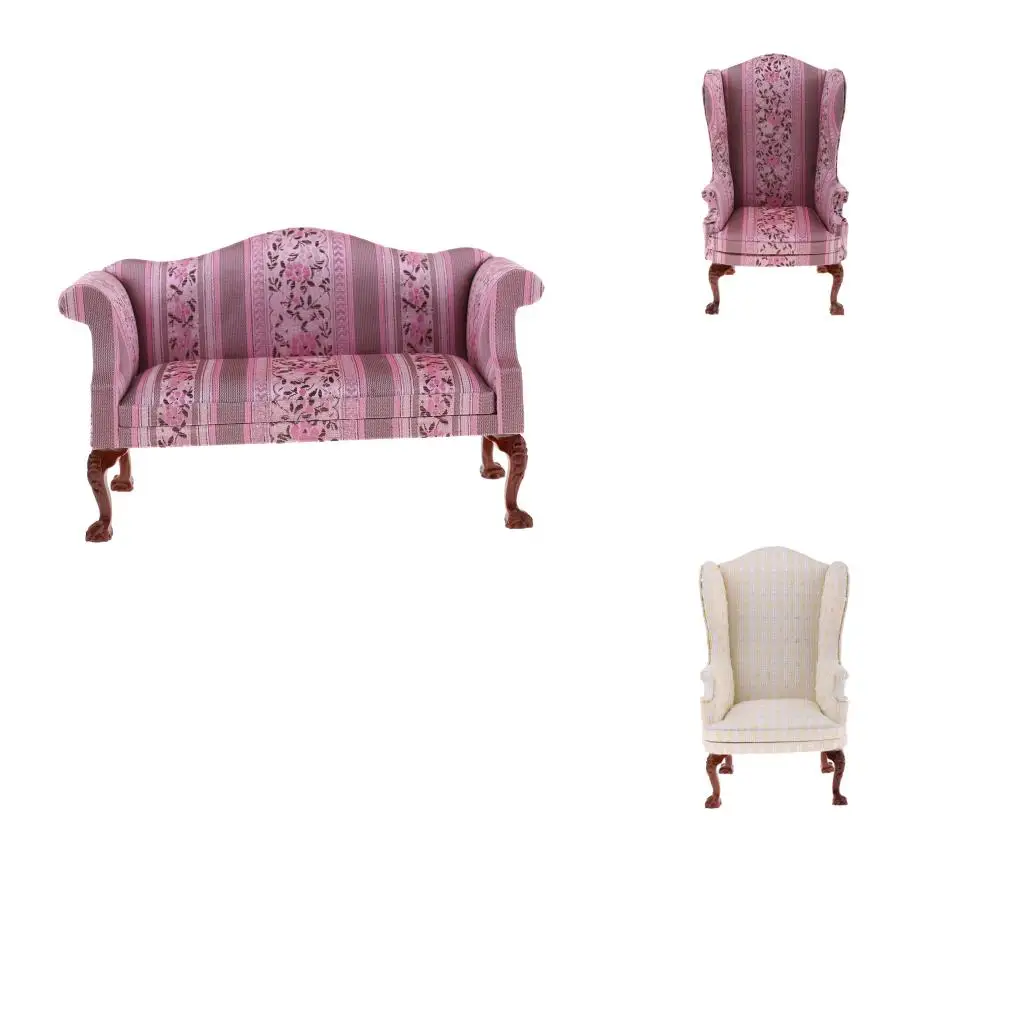 Buy 1/6 Dollhouse Living Room Furniture Wing Chair