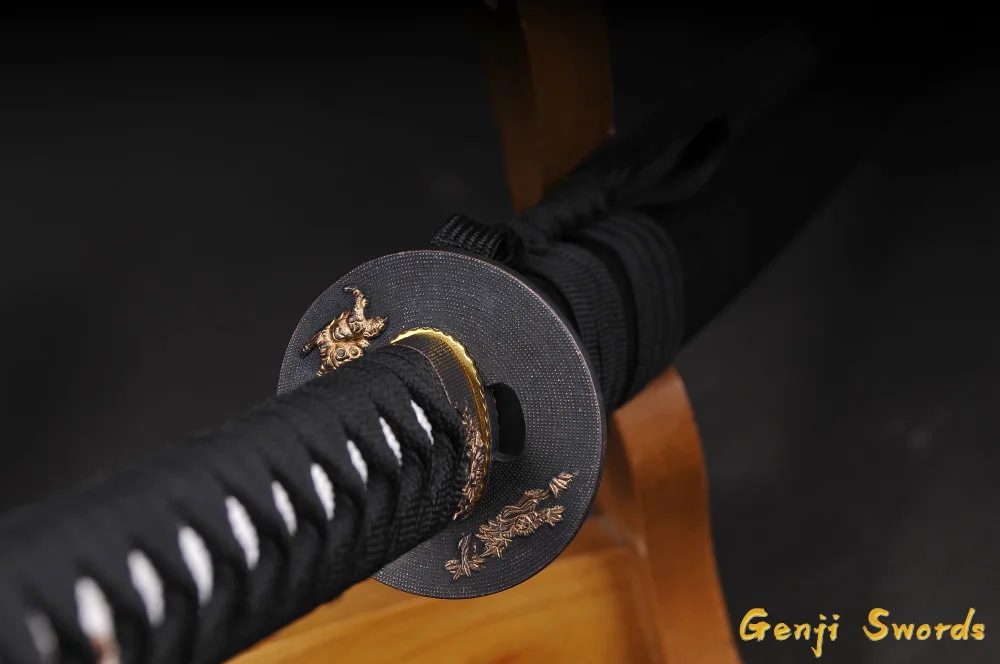 Handmade Full Tang Japanese Katana T10 Steel Real Samurai Sword Sharp Edge brave troops Iron Tsuba