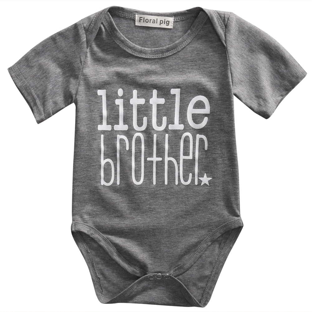 Little Brother и принтом для новорожденных младенцев малышей боди ребенка мальчика без