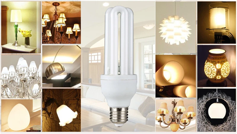 10 шт./лот E27 u-тип энергосберегающий желтый белый светильник для дома лампы высокой мощности яркий светильник для гостиной энергосберегающий светильник