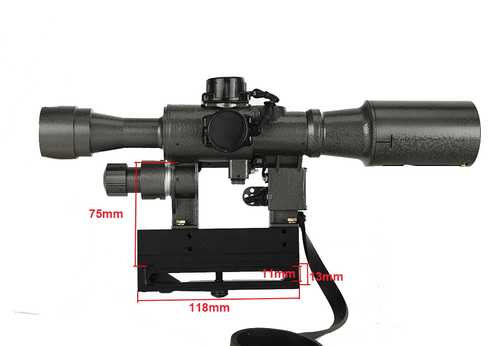 Óptica tipo de Montagem Encaixa para ak Ohhunt Caça Âmbito Red Iluminado Riflescope Tático Mira Akm Slr Saiga Rifle po 6x36 Svd 10 Montagem Encaixa para AK AKM SLR Saiga Rifle