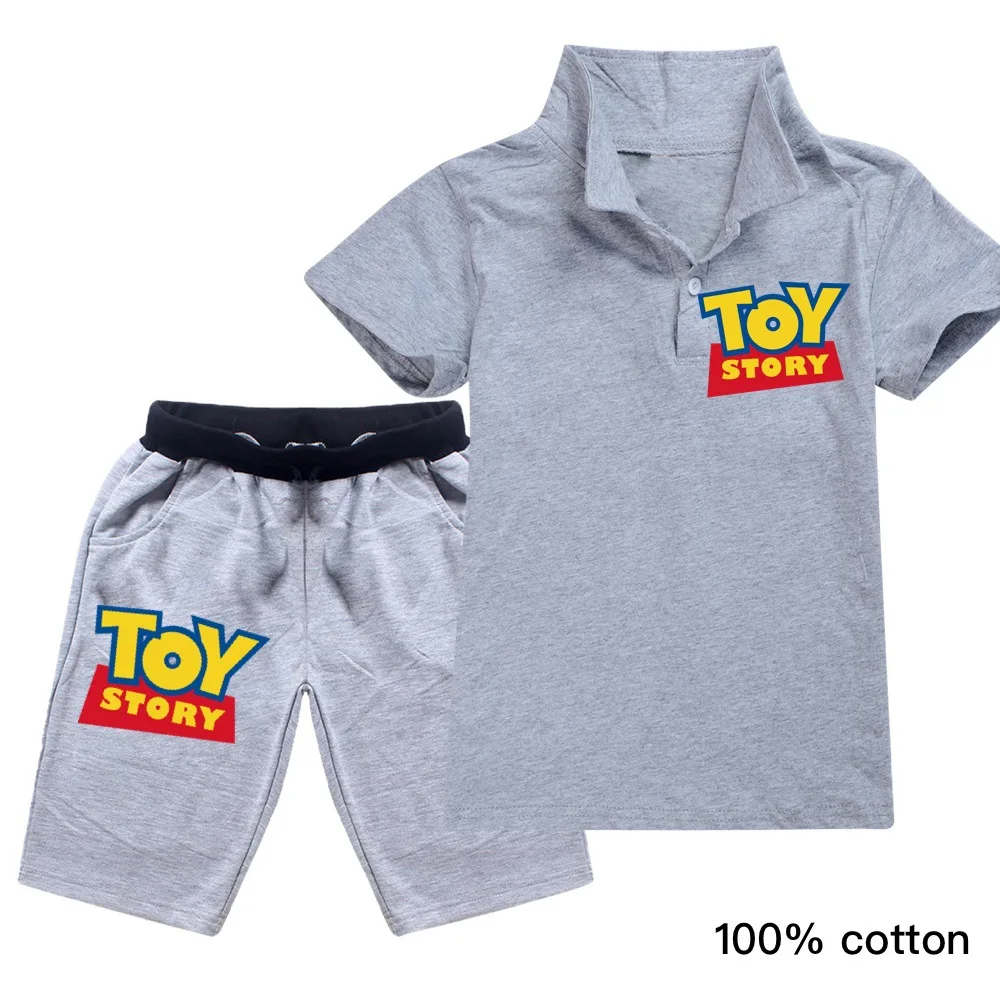 

toy story 4 Children's Clothes 2019 Summer Kids Short Sleeves T-Shirt + cartoon Shorts Suits Toddler Boys Clothing Sets