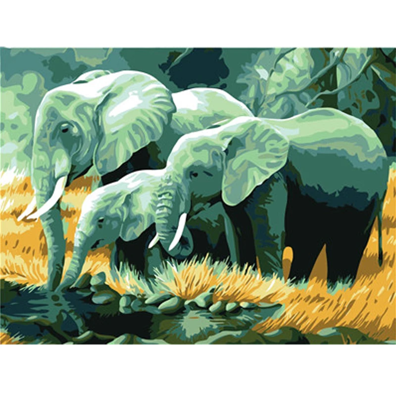 

Painting Elephant DIY Picture By Numbers Colorful Animal Picture Home Decor For Living Room Hand Unique Gifts