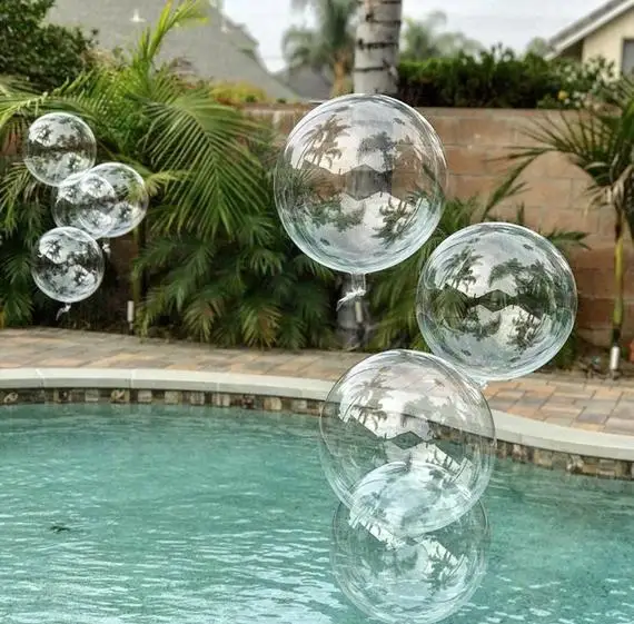 

10pcs 24inch Bobo Transprent Clear PVC Balloons Marriage Wedding Birthday Decro Helium Inflatable Party Gifts Favor Wholesale
