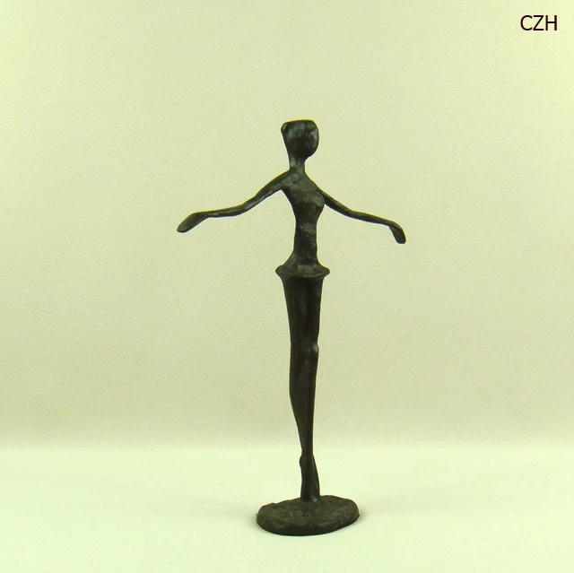 Абстрактная Металлическая фигурка балерины Декоративная чугунная Danseuse декоративная статуэтка сувенир искусство и ремесло украшения Аксессуары