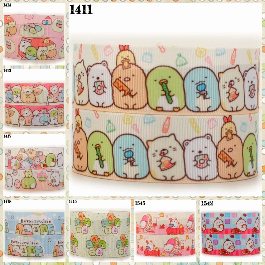 Случайная Доставка продажа 5/10/20 ярдов sumikko gurashi мультфильм лента печатная grosgrain