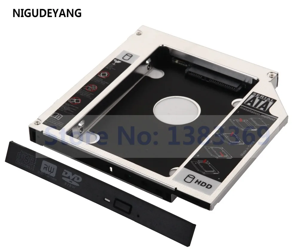 

NIGUDEYANG 2nd 2.5 HDD SSD Hard Drive Caddy Adapter for HP Compaq Presario CQ70 CQ71 CQ60 CQ61