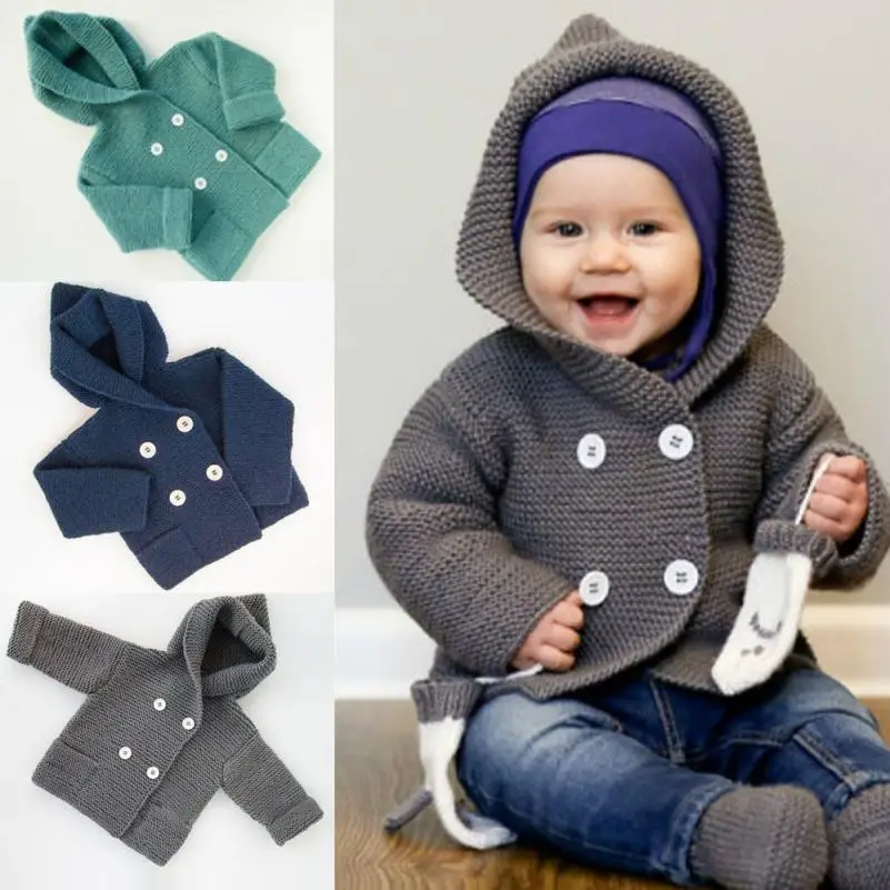LONSANT/пальто; детская одежда для мальчиков и девочек; свитер с капюшоном; топы с длинными рукавами; Однотонный кардиган; пальто; топы; одежда для малышей; Прямая поставка; De29