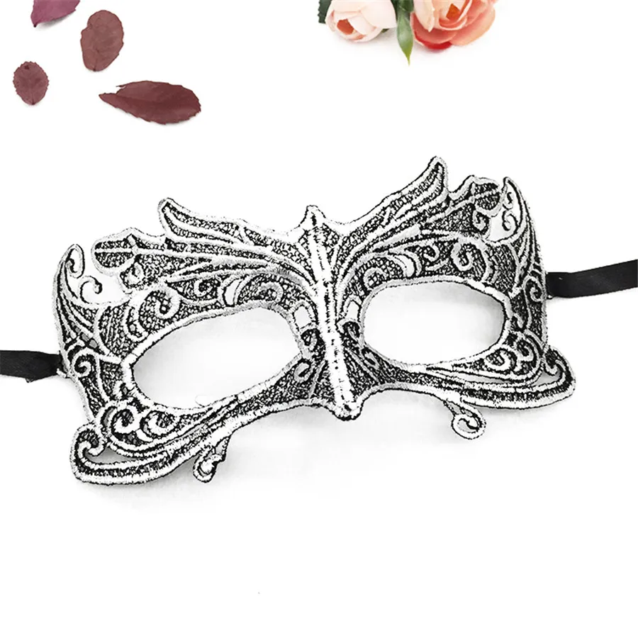 Masquerade Gold Purple Blue Lace Mask Halloween Cutout Prom Party Mask Accessories Sexy Eye Face Mask Venetian Masks Party Favor