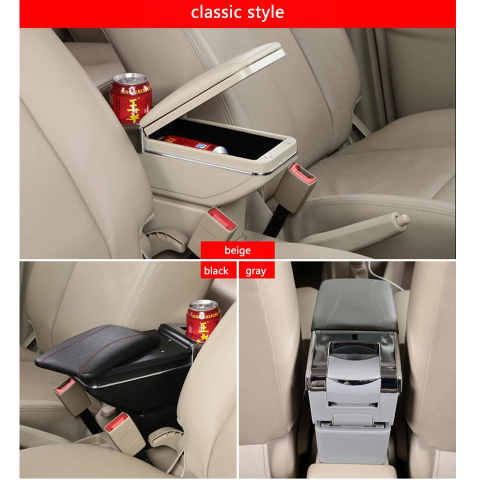 Car Multi-function Modified Central Armrest Box For Honda Civic 2006-2011 Accord Fit City CRV Volvo S60 XC90 V40 V70 V50 V60