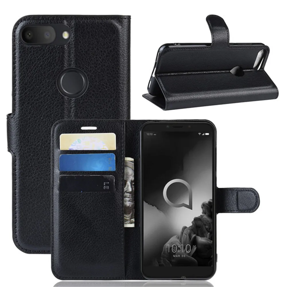 

Alcatel 1S Case 5.5 inch Luxury Flip PU Leather Card Slots Wallet Stand Case For Alcatel1S 2019 1 S 5024D Protective Phone Bags