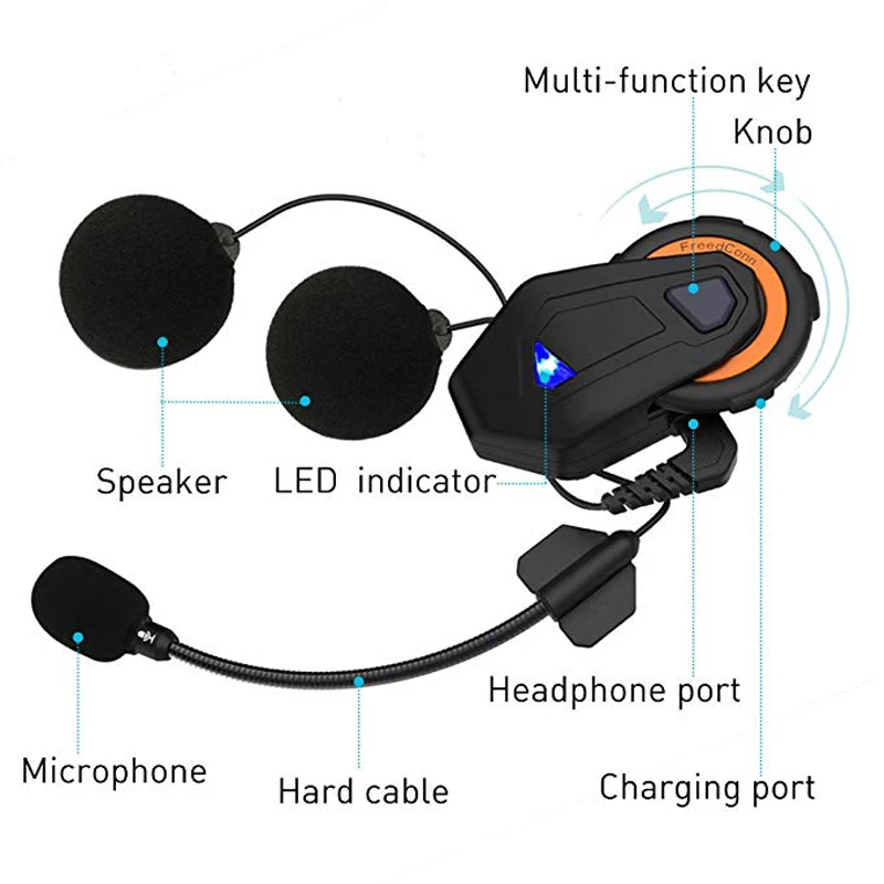 Freedconn T max мотоциклетный шлем для домофона bluetooth гарнитура 6 всадников сопряжение