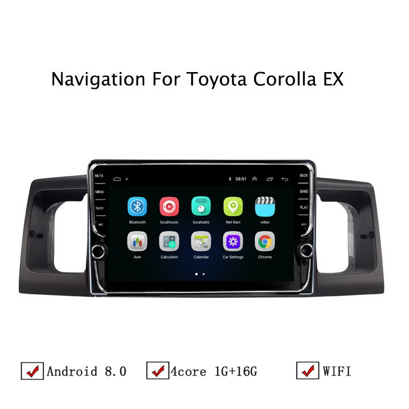 NAVITOPIA 9 дюймов автомобильный мультимедийный плеер Andriod 8 1 gps навигация для Toyota Corolla
