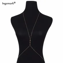 Ingemark блестящие сексуальные хрустальные талисманы для тела цепи Бикини для девушек грудь талия цепь украшения для тела для женщин