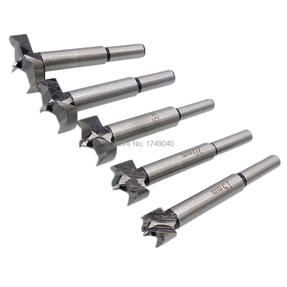 

Forstner Drill Bit 5pc Set Woodworking Wood Drilling Hole Tool 5mm 20mm 25mm 30mm 35mm Hinge Hole Boring Cutter Wood Drill Bits